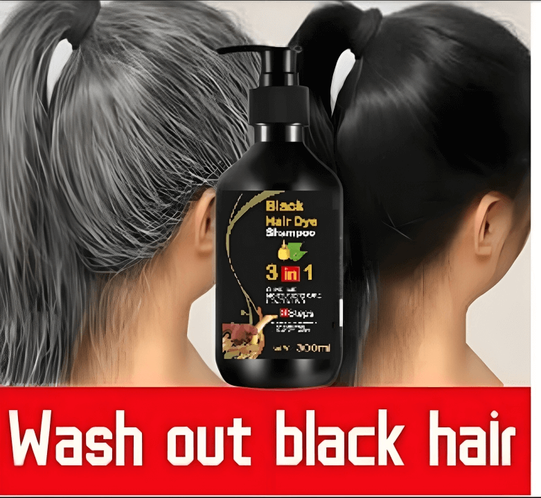 AYURVEDIC 3-IN-1 BLACK HAIR DYE SHAMPOO:.🌿✨ (REMOVES GREY HAIR WITH NO SIDE EFFECTS.)😍