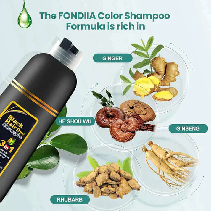 AYURVEDIC 3-IN-1 BLACK HAIR DYE SHAMPOO:.🌿✨ (REMOVES GREY HAIR WITH NO SIDE EFFECTS.)😍