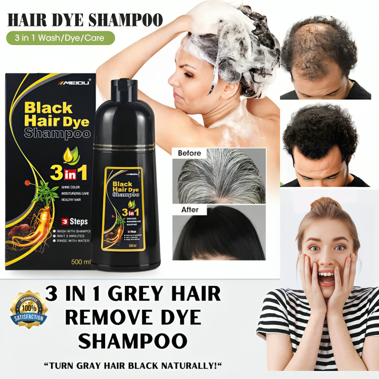 3 in 1 Grey Hair Dye Coverage Shampoo 🔥 Buy 1 Get 1 Free 🔥