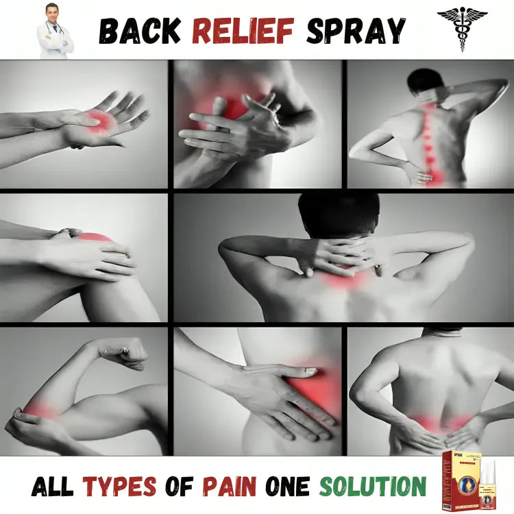 <p>Back Knee Relief Spray</p> <p style="font-size: 15px; line-height: 1.5;">   Free Cash on Delivery 3 - 5 Days <br>   4k+ Sold last month <br> ⭐️⭐️⭐️⭐️⭐️4.8/5 (12,600+ REVIEWS)<br>🔥 Buy 1 Get 1 Free 🔥</p