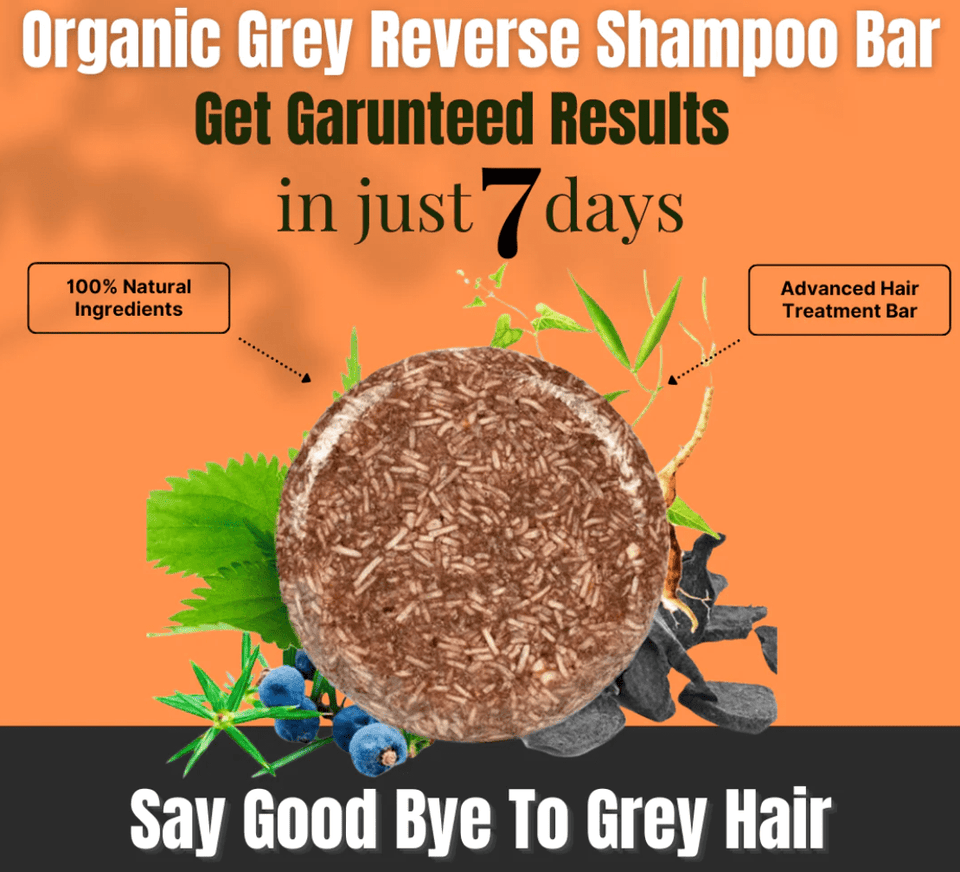 Organic Grey Hair Remover Shampoo Bar 🔥 Buy 1 Get 1 Free 🔥