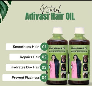 Adivasi Neelgiri Herbal Hair Oil(Buy 1 Get 1 Free😍)🔥 Limited Time Offer🔥