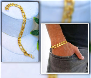 Luxurious Men's Gold Plated Bracelet