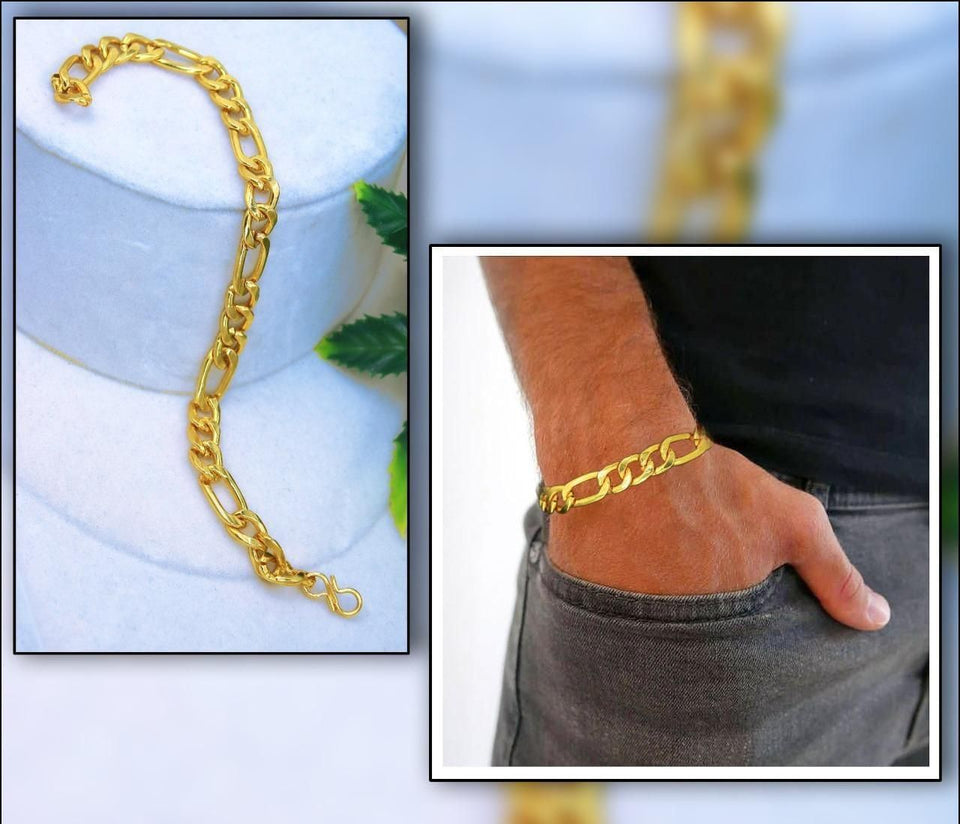 Luxurious Men's Gold Plated Bracelet